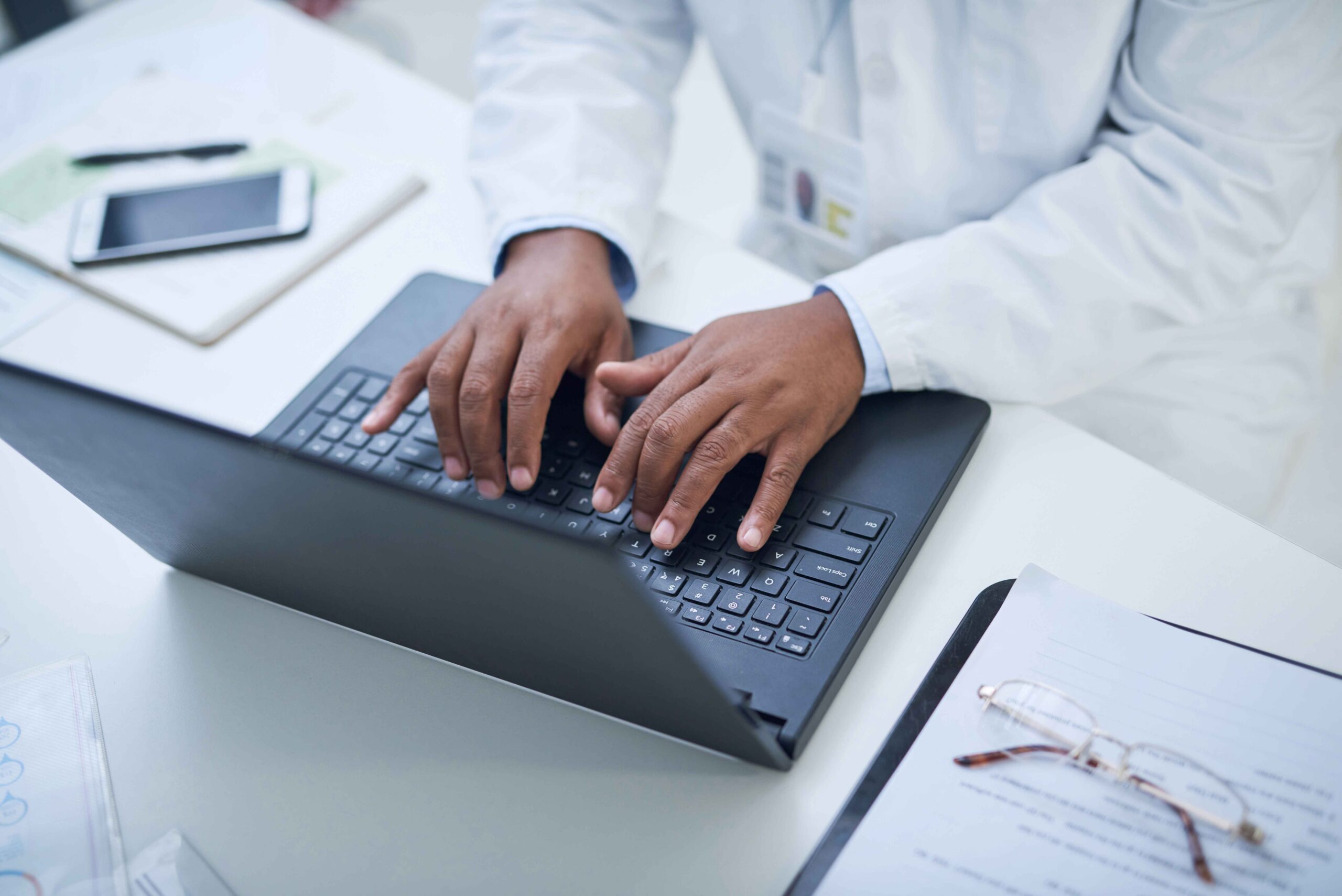 Scientist Working On A Laboratory Laptop Scientist Laptop Cardiac Safety Data Analysis Scaled | Apconix