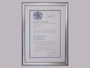 Queen's Award for Enterprise Certificate