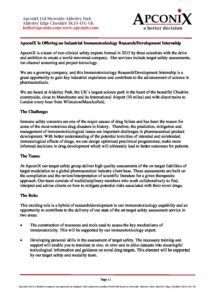 Industrial Immunotoxicology Researchdevelopment Internship Pdf | Apconix