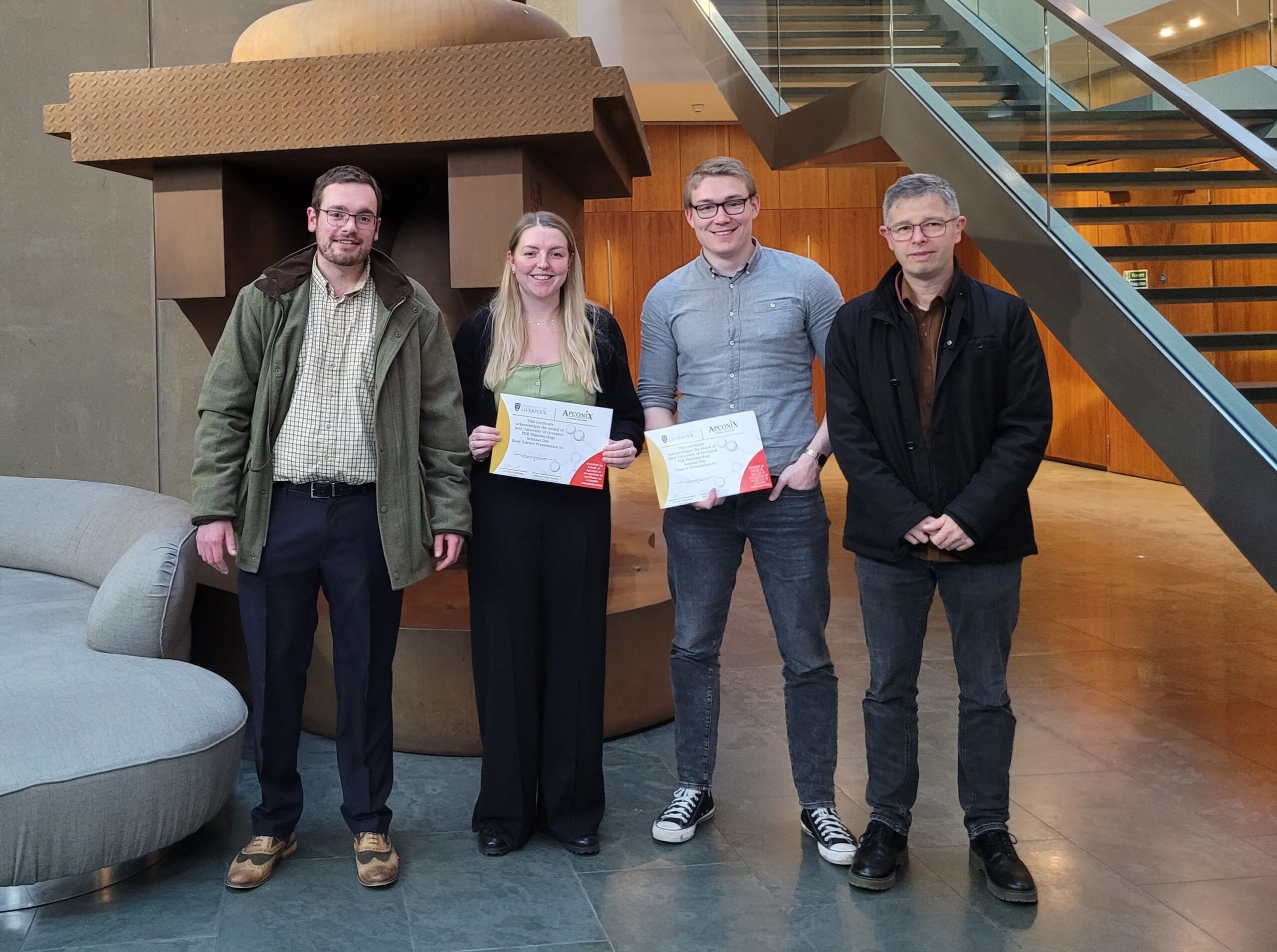 Dr Sean Hammond with Professor Dean Naisbitt at Seminar Award Winners