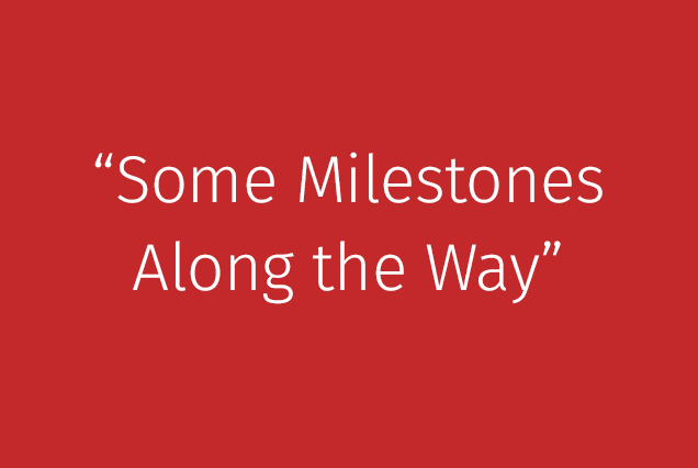 Some Milestones Along the Way
