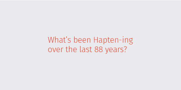 What’s been Hapten-ing over the last 88 years?