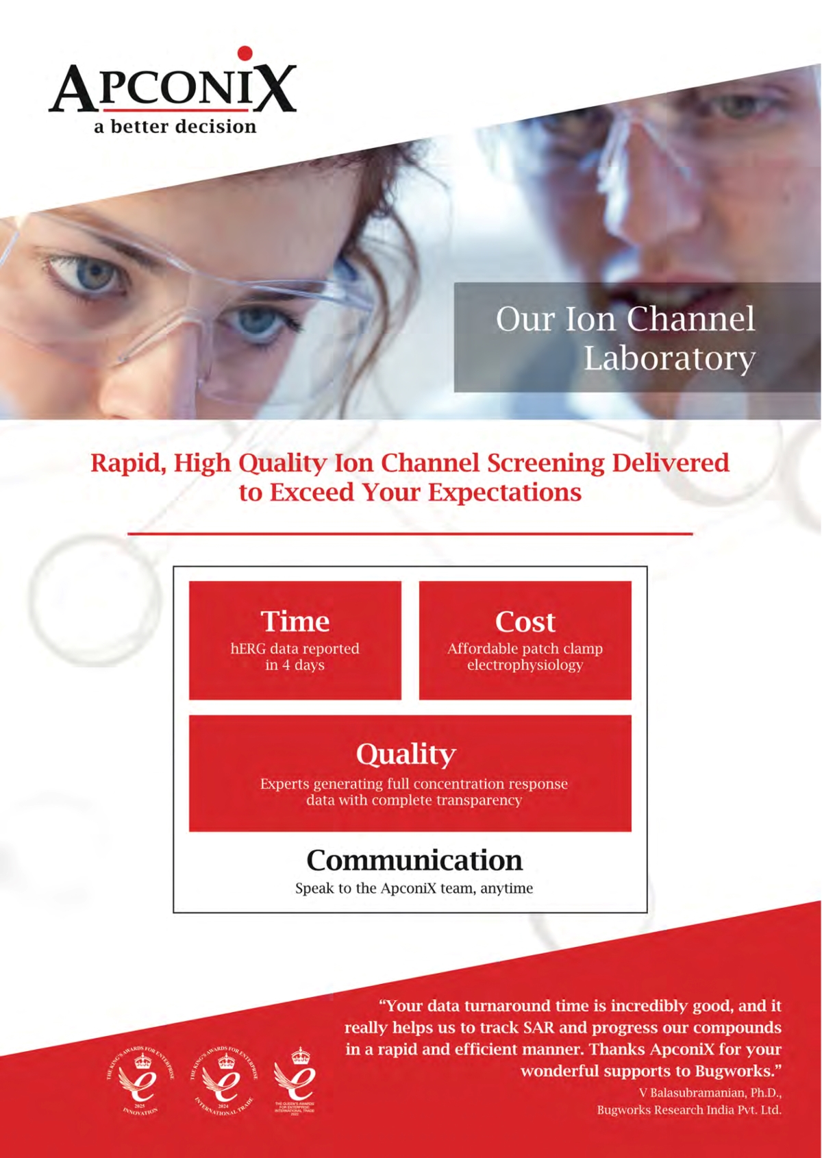 Ion Channel Brochure Cover | ApconiX