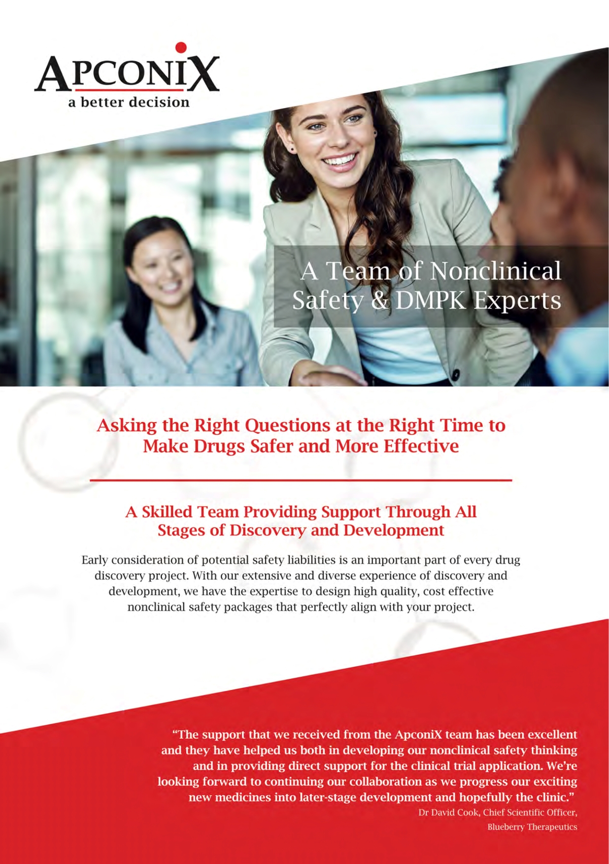 Tox and DMPK Brochure cover | ApconiX