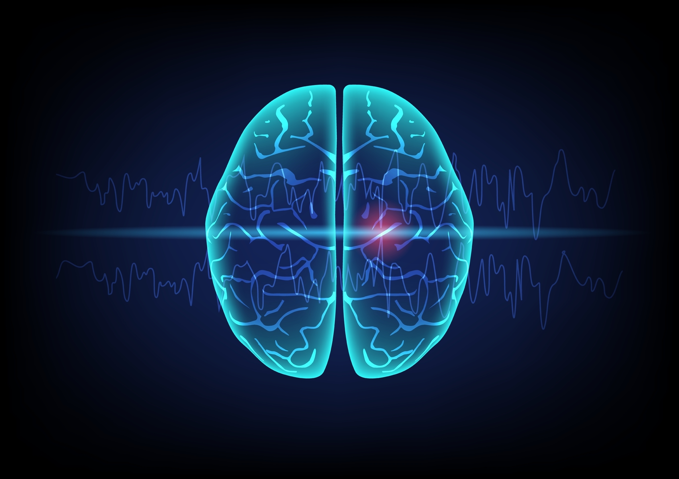 Illustration,Of,Human,Brain,And,Brain,Wave,On,Technology,Background. Shutterstock 2212598185 | Apconix