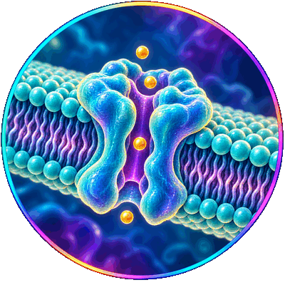 Illustration Of A Potassium Channel Spanning A Cell Membrane, Representing Herg Screening.
