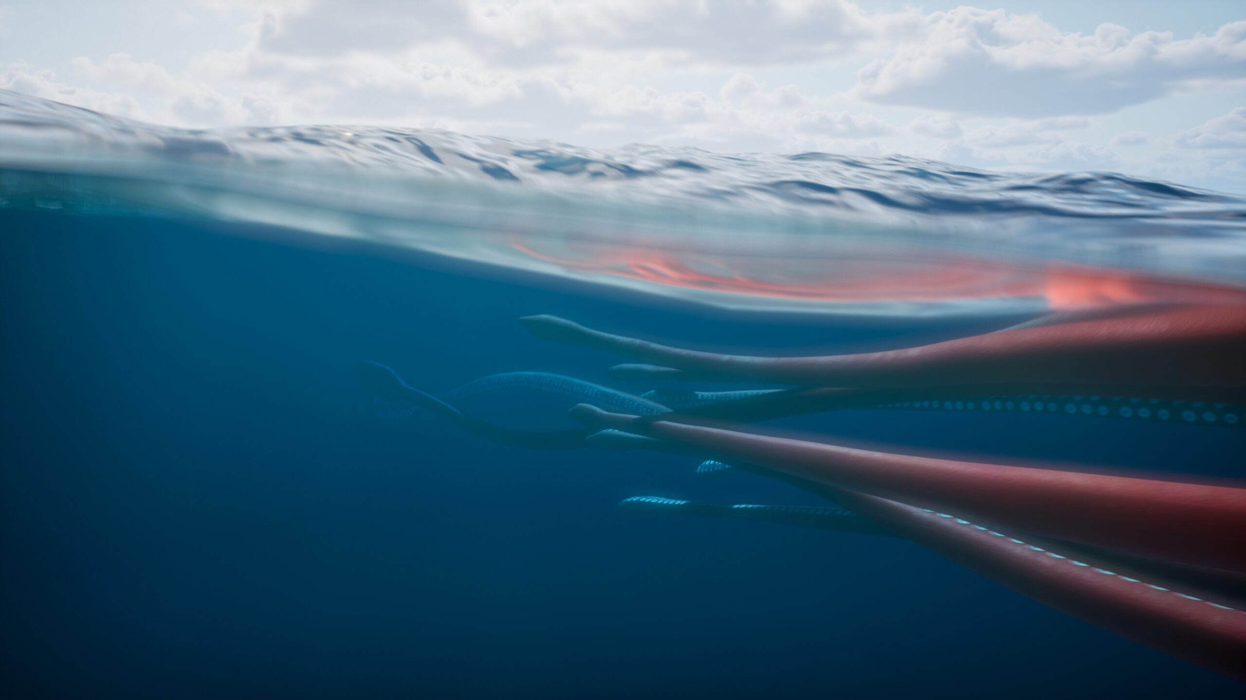 Giant,Deep,Sea,Squid,Swims,Underwater,3D,Illustration Shutterstock 2547232109 Scaled | Apconix